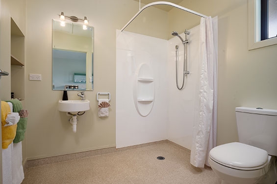 large bathroom with walk-in shower