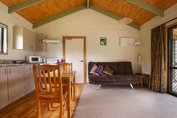 comfortable sofa bed in the lounge to accommodate an additional guest